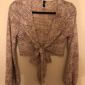 Windsor Tie Up crop top size S